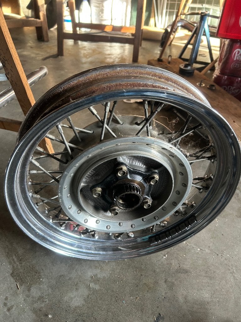 Achtervelg honda shadow vt800c, Motoren, Ophalen, Gebruikt