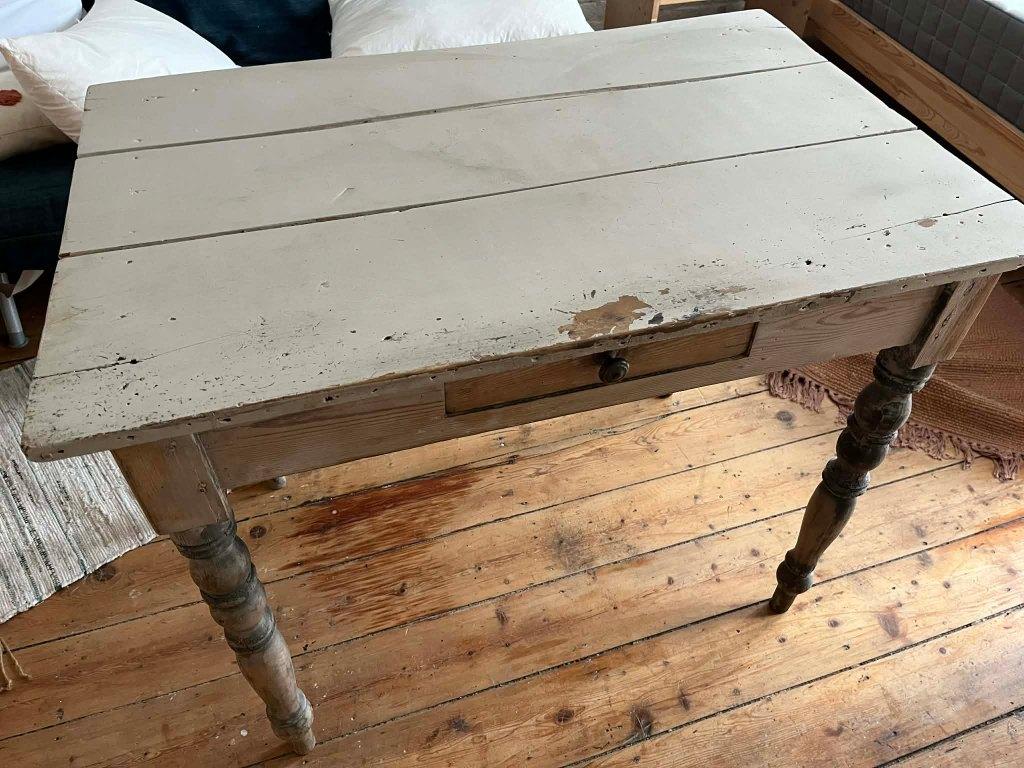 Charmant antiek houten tafeltje, Huis en Inrichting, Ophalen, Gebruikt, 50 tot 100 cm, Rechthoekig