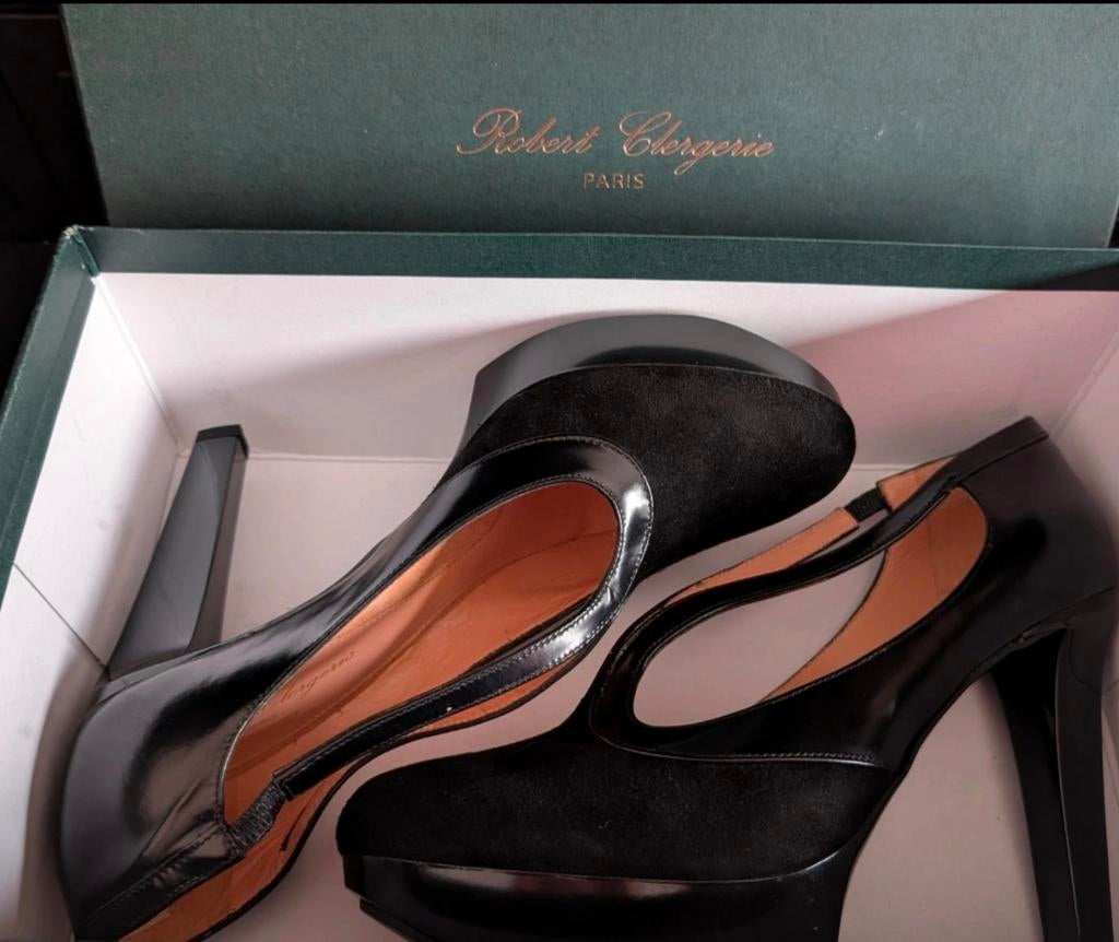Nieuw Robert Clergerie 9.1/2 Toril zwart Leder en  Suede, Ophalen, Zwart