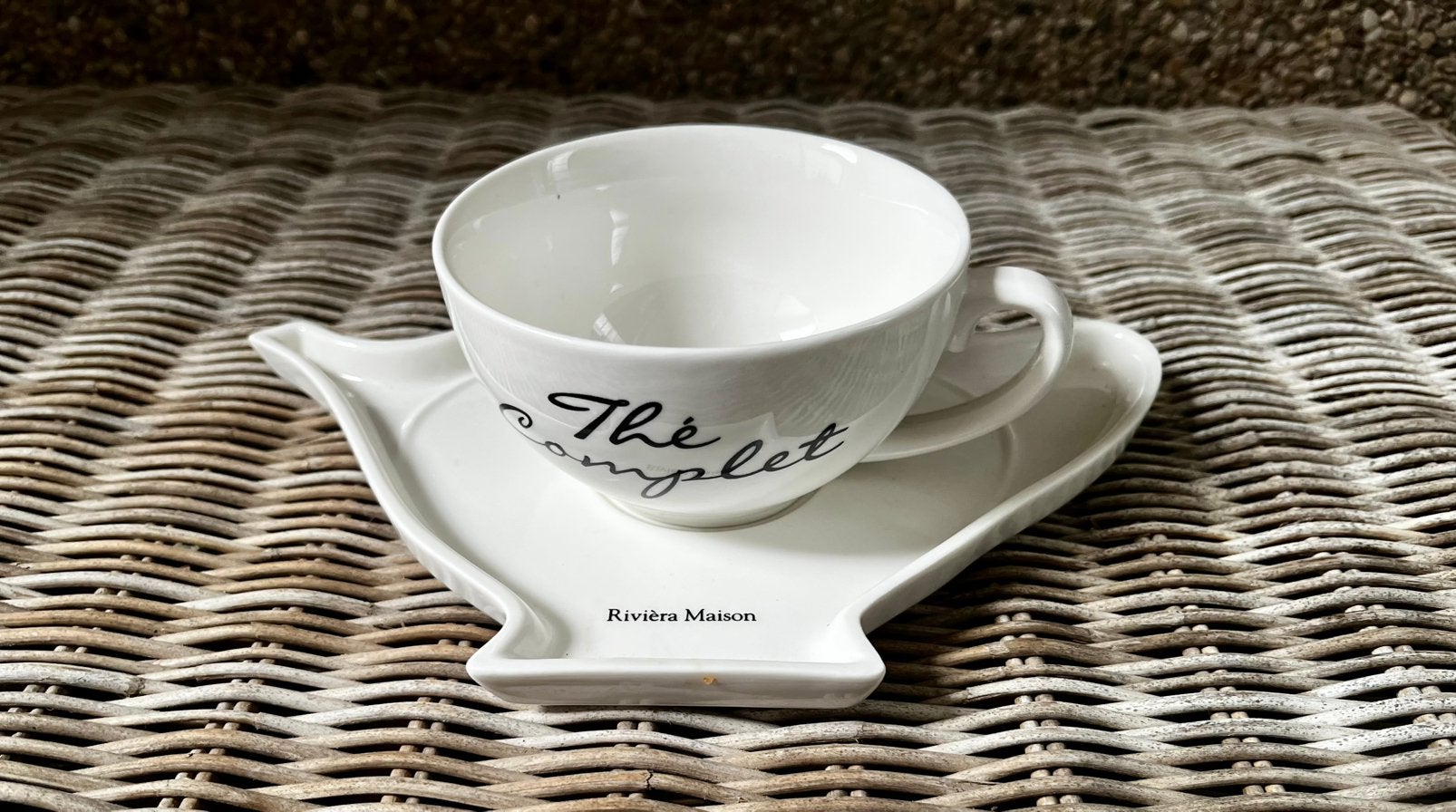 Theekop theekopje Thé Complet Rivièra Maison schotel theepot, Huis en Inrichting, Keuken | Servies, Overige merken, Ophalen of Verzenden