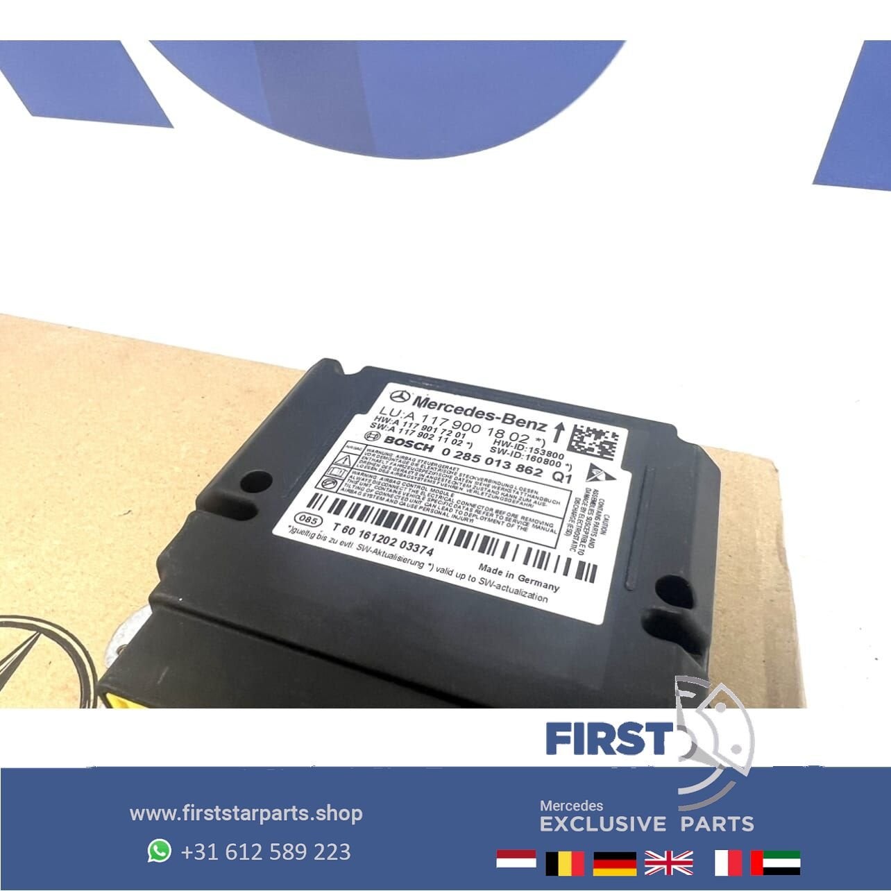 A1179001802 MERCEDES SRS AIRBAG MODULE W117 CLA W176 A W156, Utilisé, -, -, Enlèvement ou Envoi
