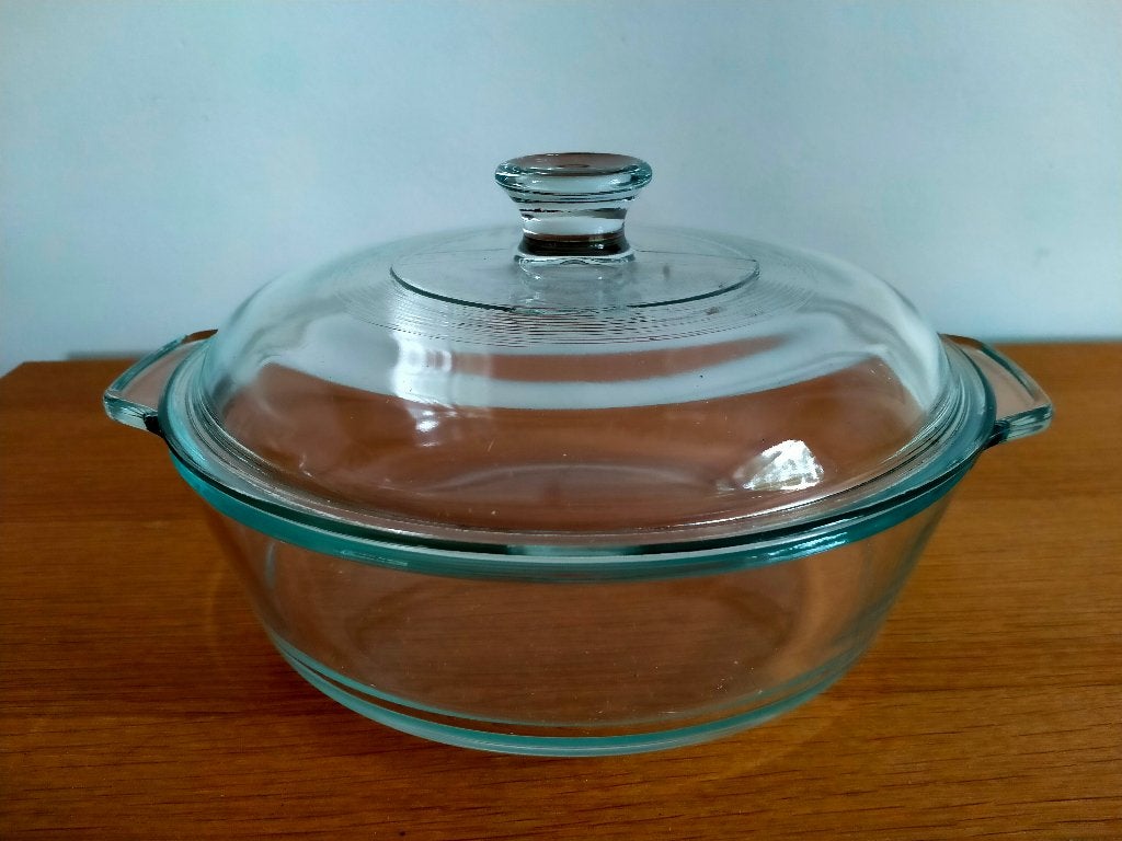 Glazen kom met deksel, Nieuw, Ophalen of Verzenden, Glas, Kom(men)