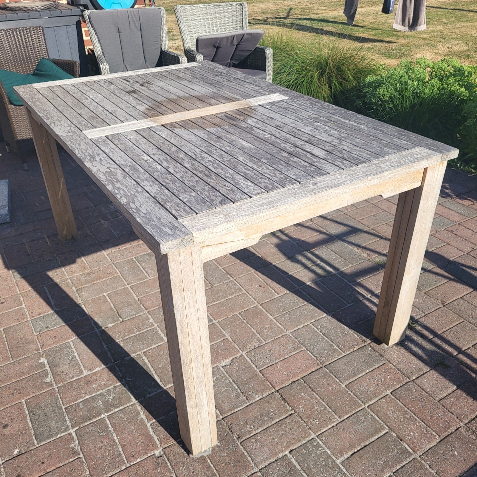 Massief Teakhouten Tuintafel, Tuin en Terras, Tuintafels, Ophalen, Hout