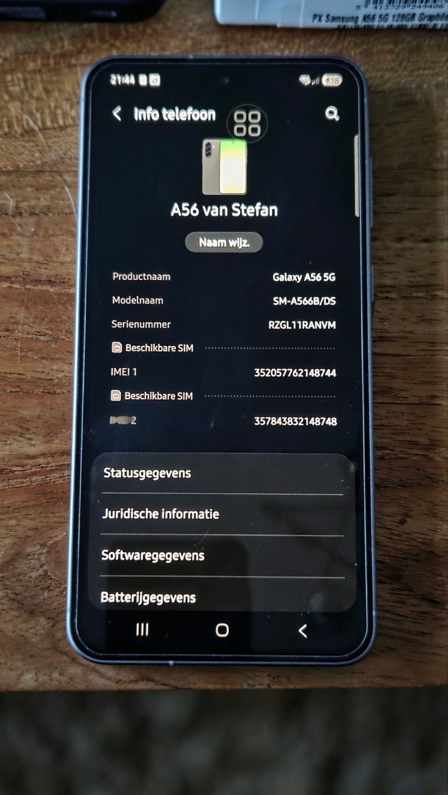 Samsung Galaxy A56 5G, Enlèvement