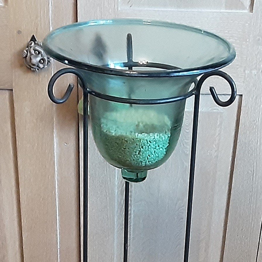 Mooie smeedijzeren staander kandelaar zuil, Hoogte 110cm, Ophalen of Verzenden, Zo goed als nieuw