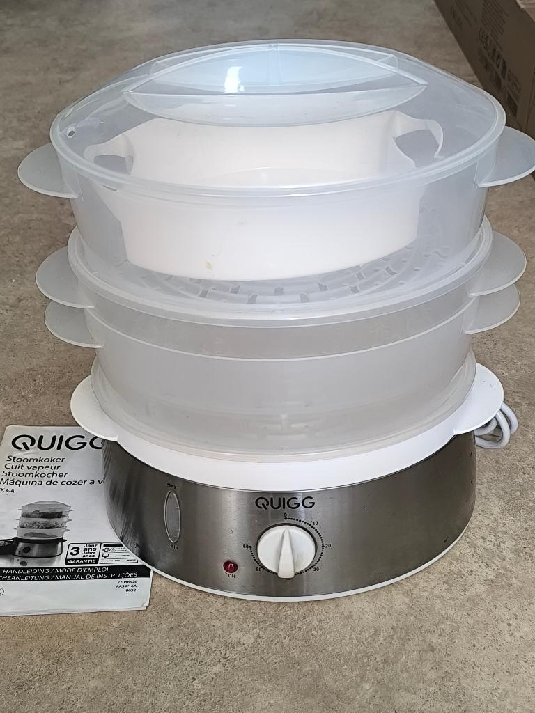 Cuiseur Vapeur QUIGG 3 niveaux, Electroménager, Enlèvement, Comme neuf