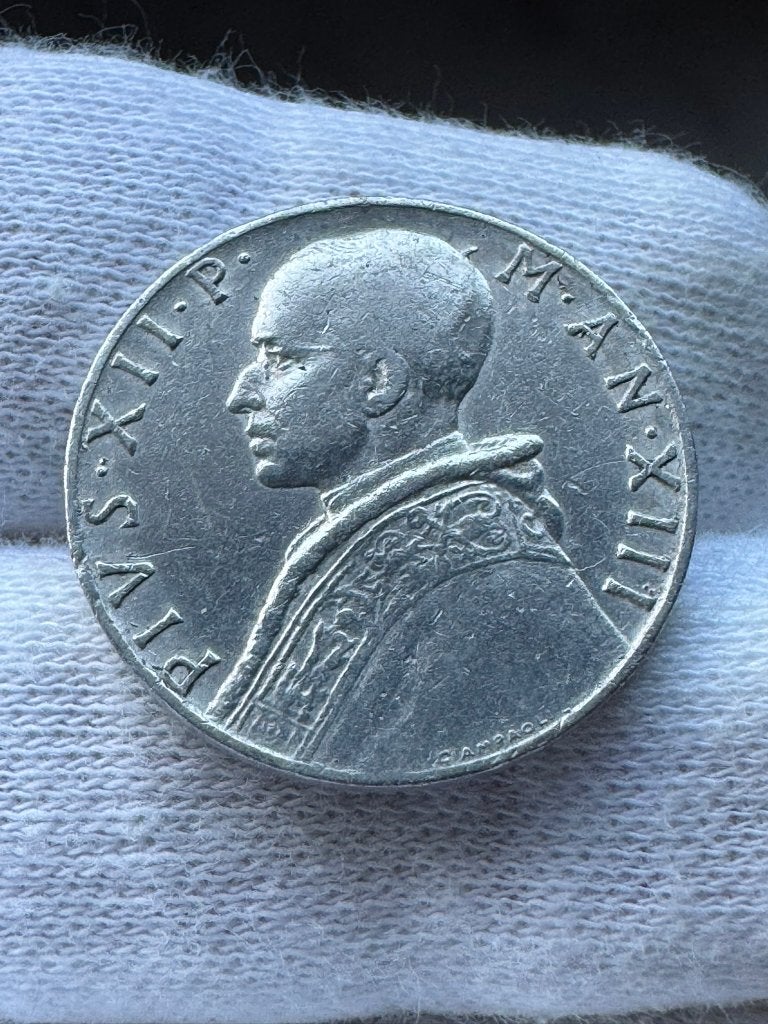 Vaticaanstad - 10 lire 1951, Ophalen of Verzenden, Overige landen, Losse munt