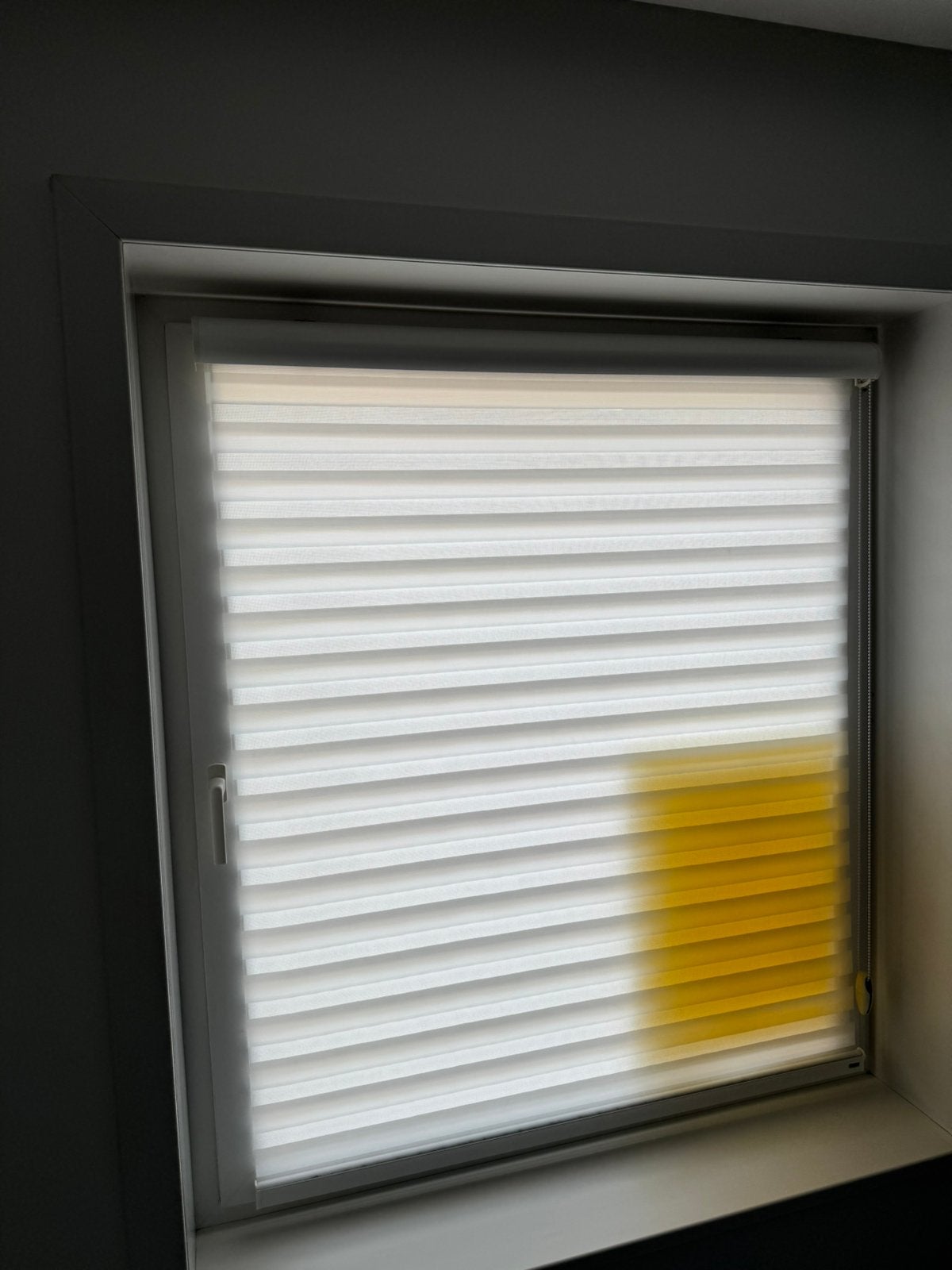 Duo dag-nacht rolgordijn B:114 x H:158,5 cm, Doe-het-zelf en Bouw, Rolluiken, Ophalen, 100 tot 150 cm, Wit, Zo goed als nieuw