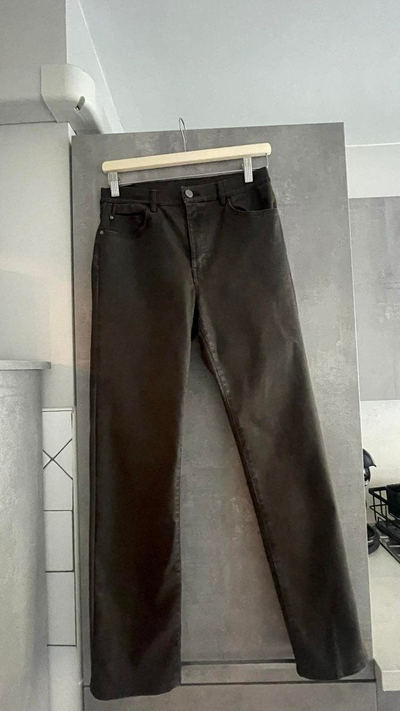 Nieuw JEANS MASSIMO DUTTI bruin geolied recht M, Kleding | Dames, Massimo Dutti, Ophalen of Verzenden, Nieuw, Overige kleuren