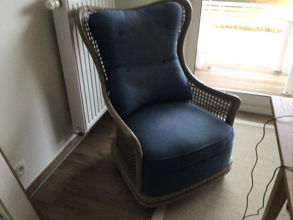 Bergere, Maison & Meubles, Fauteuils, Moins de 75 cm, Enlèvement, Utilisé, 50 à 75 cm