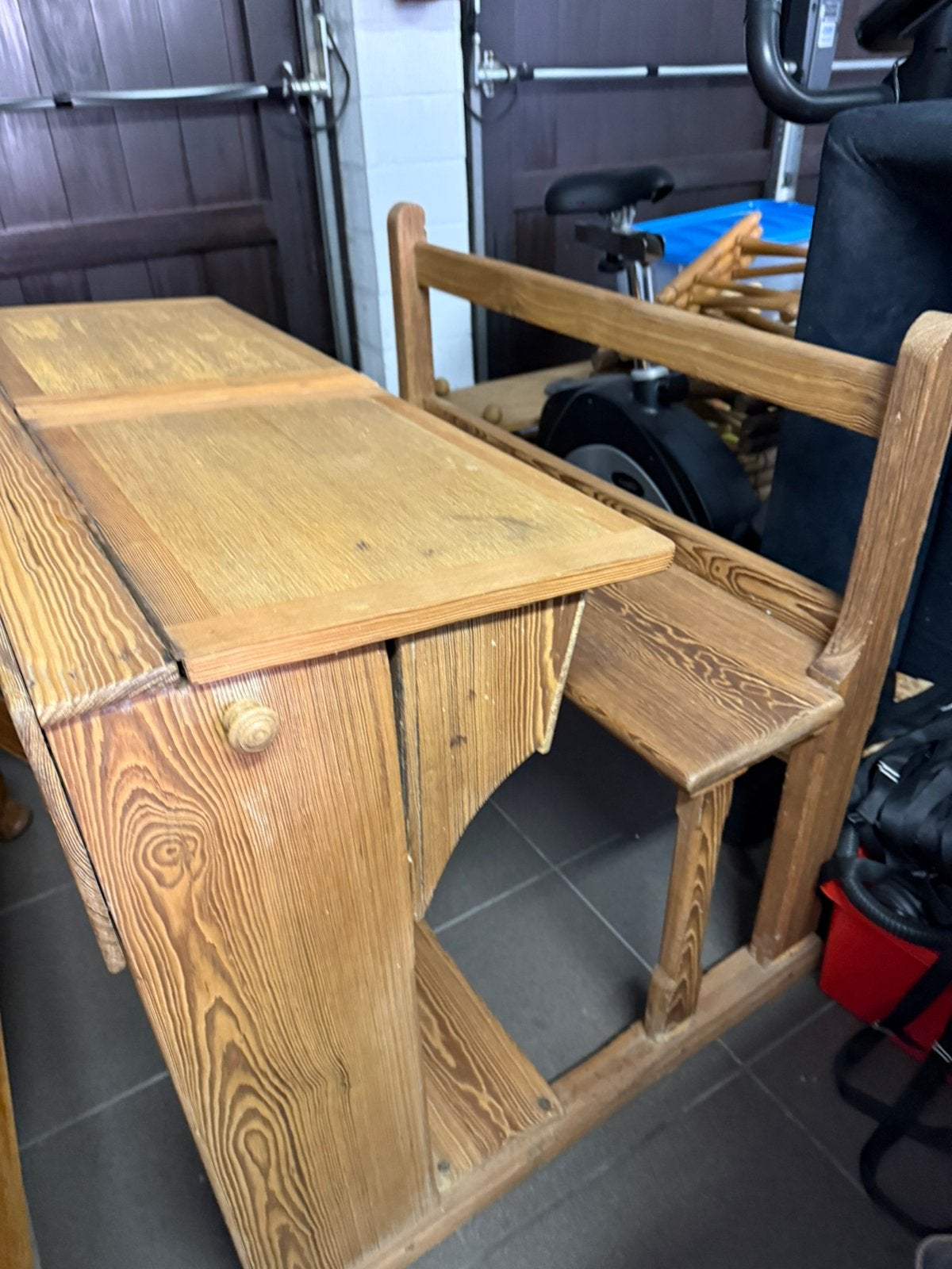 Houten schoolbank, Antiek en Kunst, Ophalen