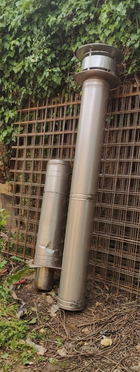 Conduit de cheminée inox double paroi isolé 200/250, Enlèvement, Utilisé, Cheminée au bois