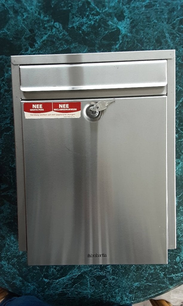 Brabantia RVS Brievenbus, Envoi, Comme neuf, Inox, Murale