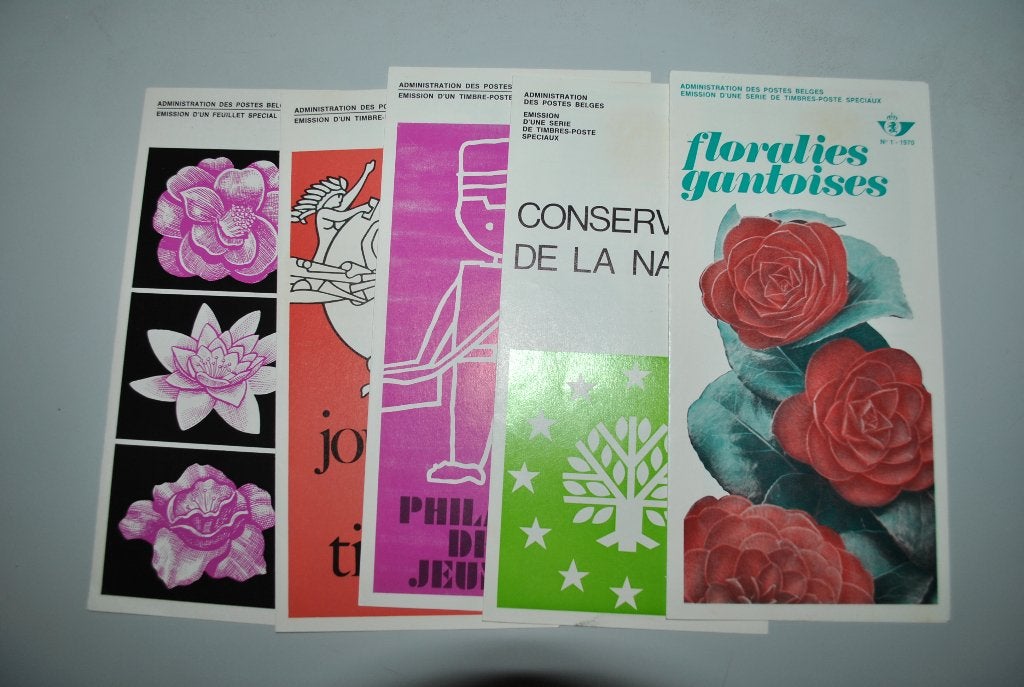 Belgique 1970 Feuillets Poste Sans timbres N1 à 21, Enlèvement ou Envoi