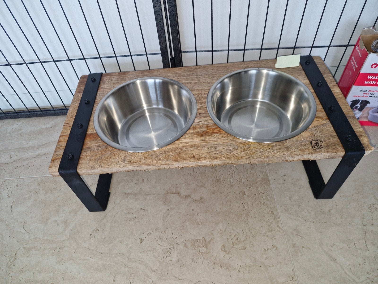 dbl dinerset, Dieren en Toebehoren, Designed by Lotte, Ophalen, Gebruikt, Voer-/drinkbak