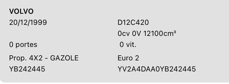 Tracteur, Volvo Fh12, Auto's, Vrachtwagens, Bedrijf, Volvo, Te koop