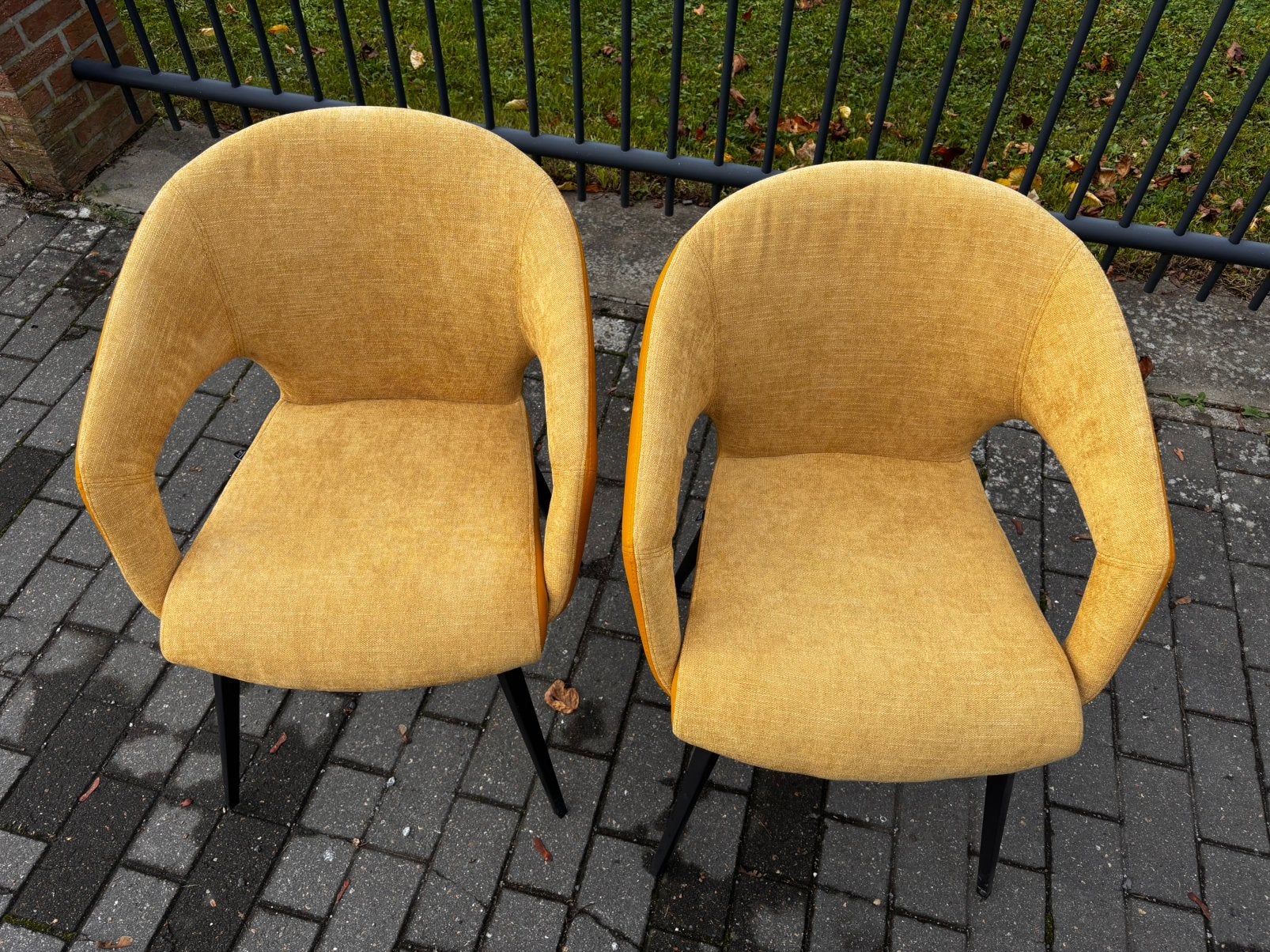 2 chaises pivotantes Mistral moutarde, Ophalen, Zo goed als nieuw, Overige kleuren, Twee