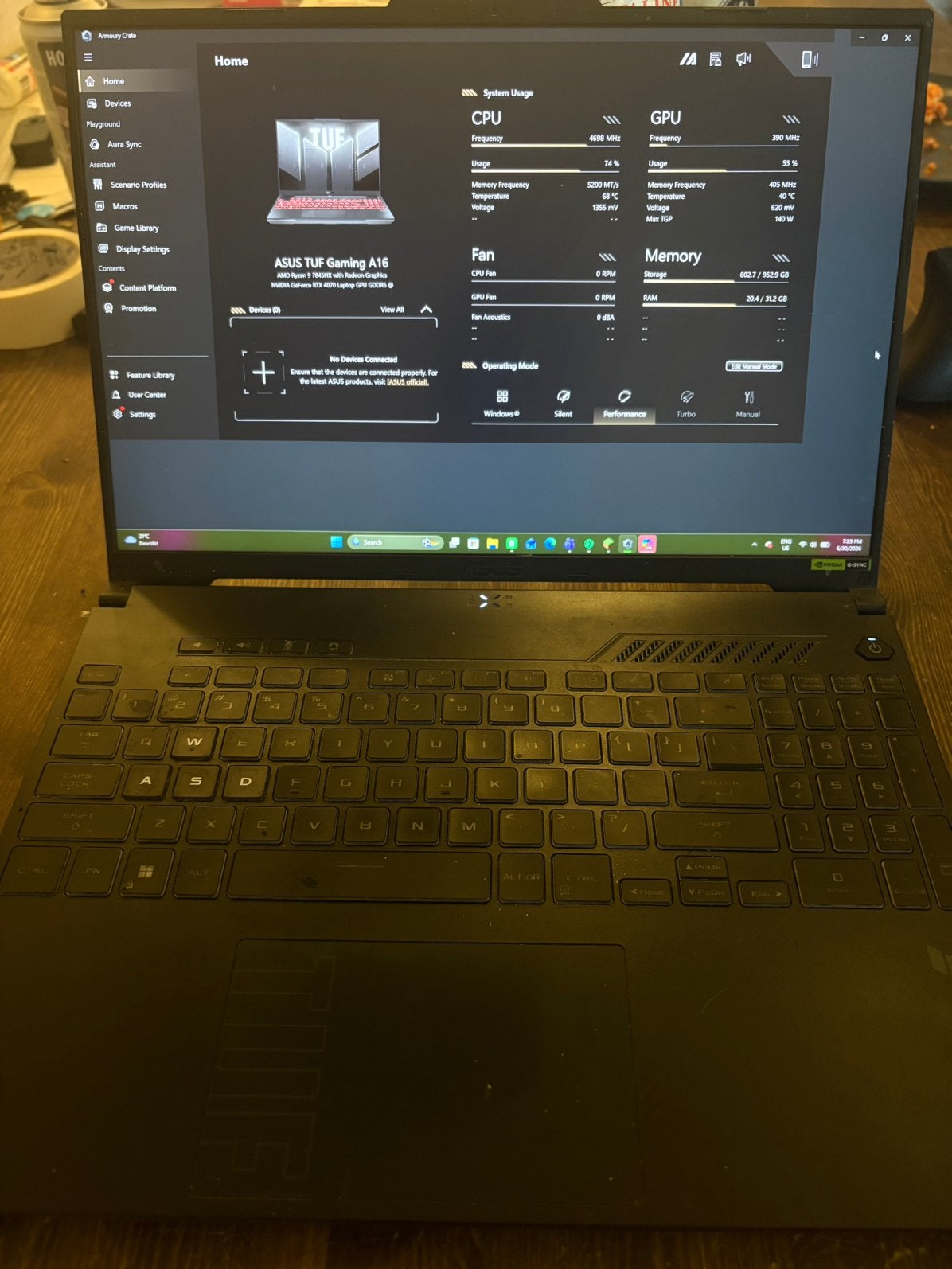 ASUS TUF GAMING A16 FA607P, Computers en Software, Windows Laptops, Ophalen, Gebruikt, Met videokaart, Gaming