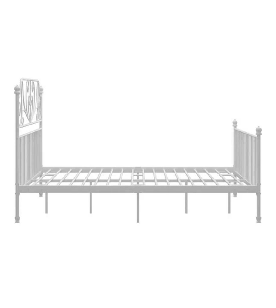 Bedframe, Ophalen, Gebruikt, Wit, 140 cm
