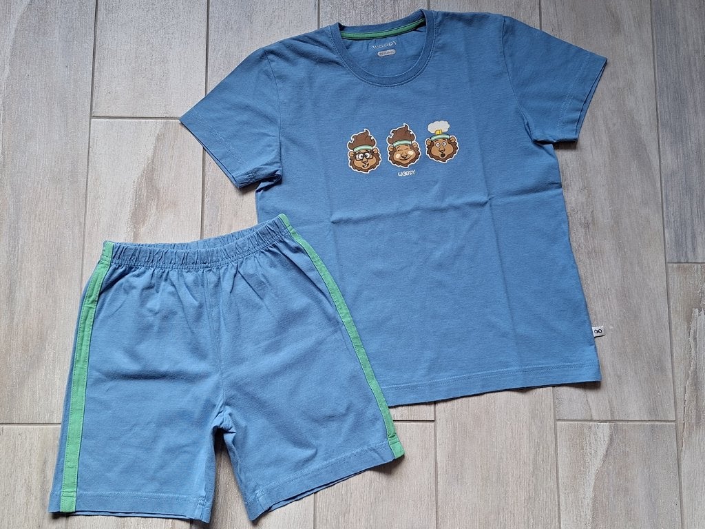 ★ M128 - Woody zomerpyjama thema leeuw, Nacht- of Onderkleding, Gebruikt, Ophalen of Verzenden, Jongen