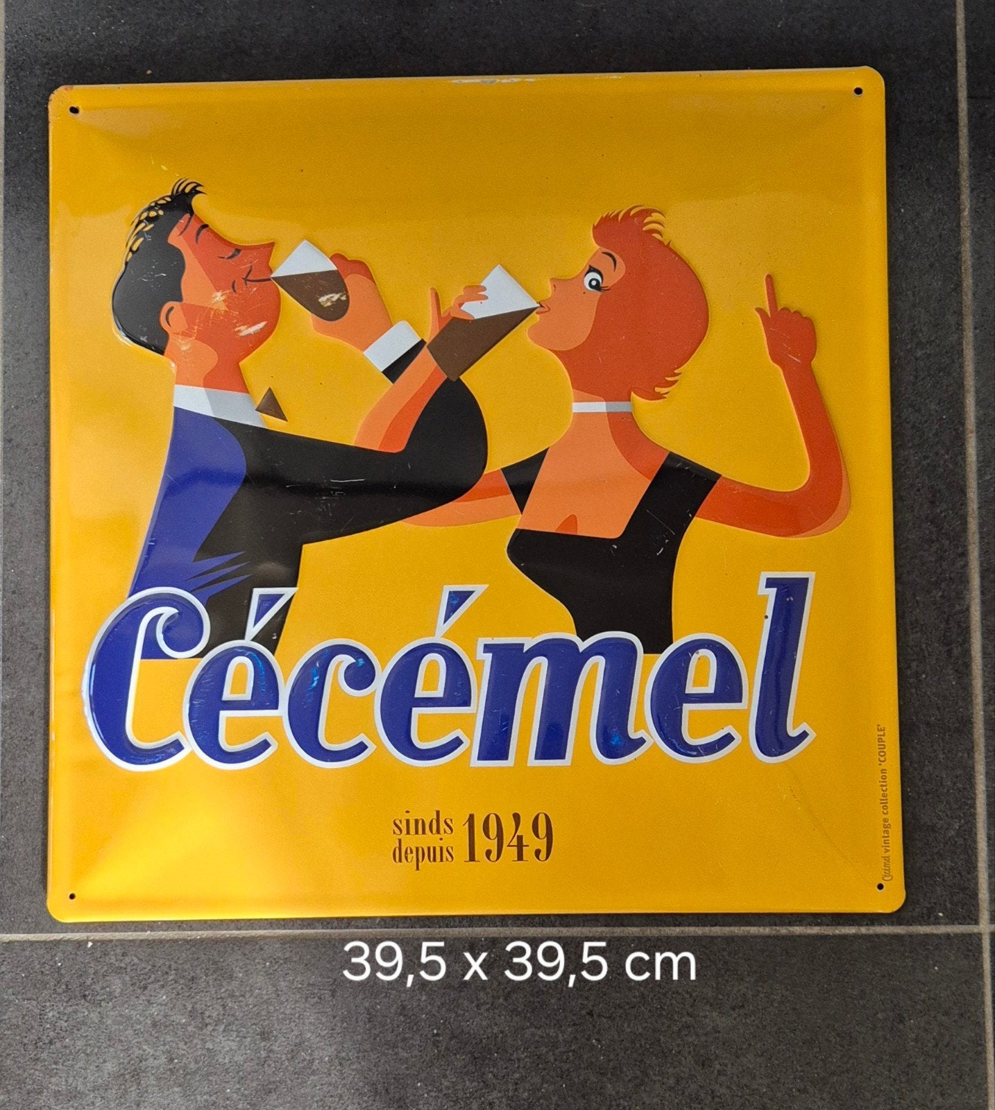 Retro Cécémel Metalen Reclamebord – Vintage Look, Collections, Enlèvement