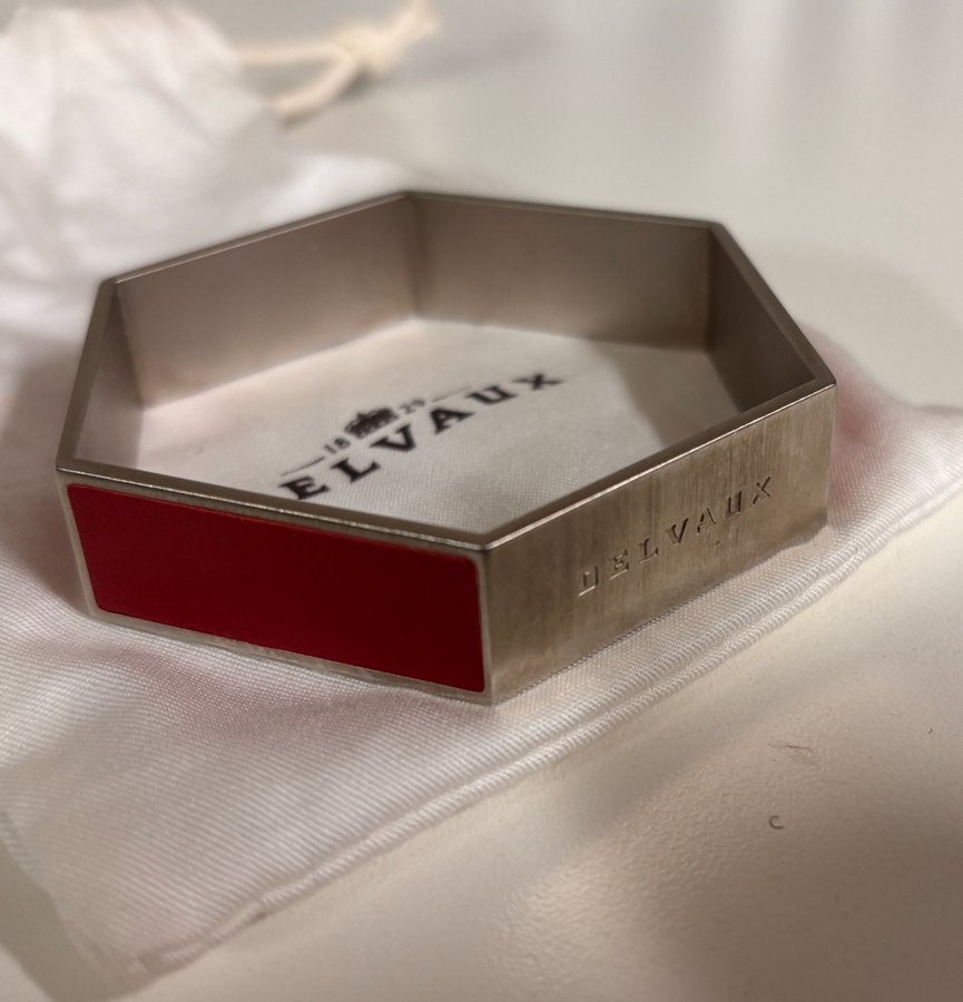 DELVAUX stalen armband, Handtassen en Accessoires, Ophalen, Zo goed als nieuw, Rood, Staal