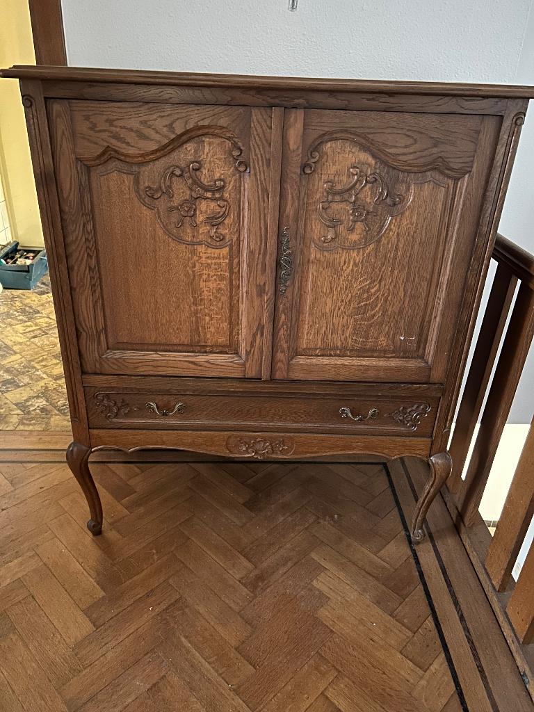 Ancien Meuble tv 2 portes coulissantes, Ophalen, Minder dan 50 cm, Gebruikt, Overige materialen
