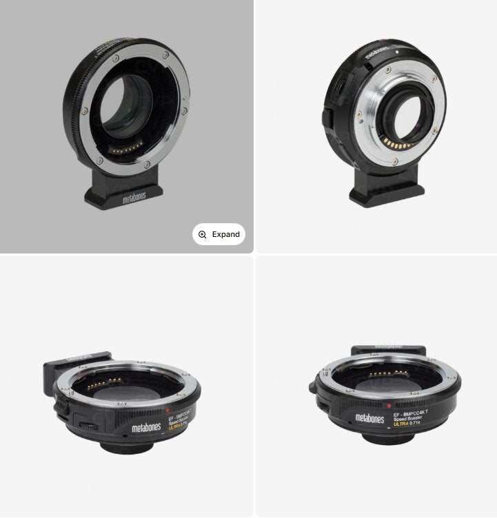 Metabones Speed Booster ultra  EF  MFT M43 0.71x, TV, Hi-fi & Vidéo, Metabones, Autres types, Enlèvement, Utilisé