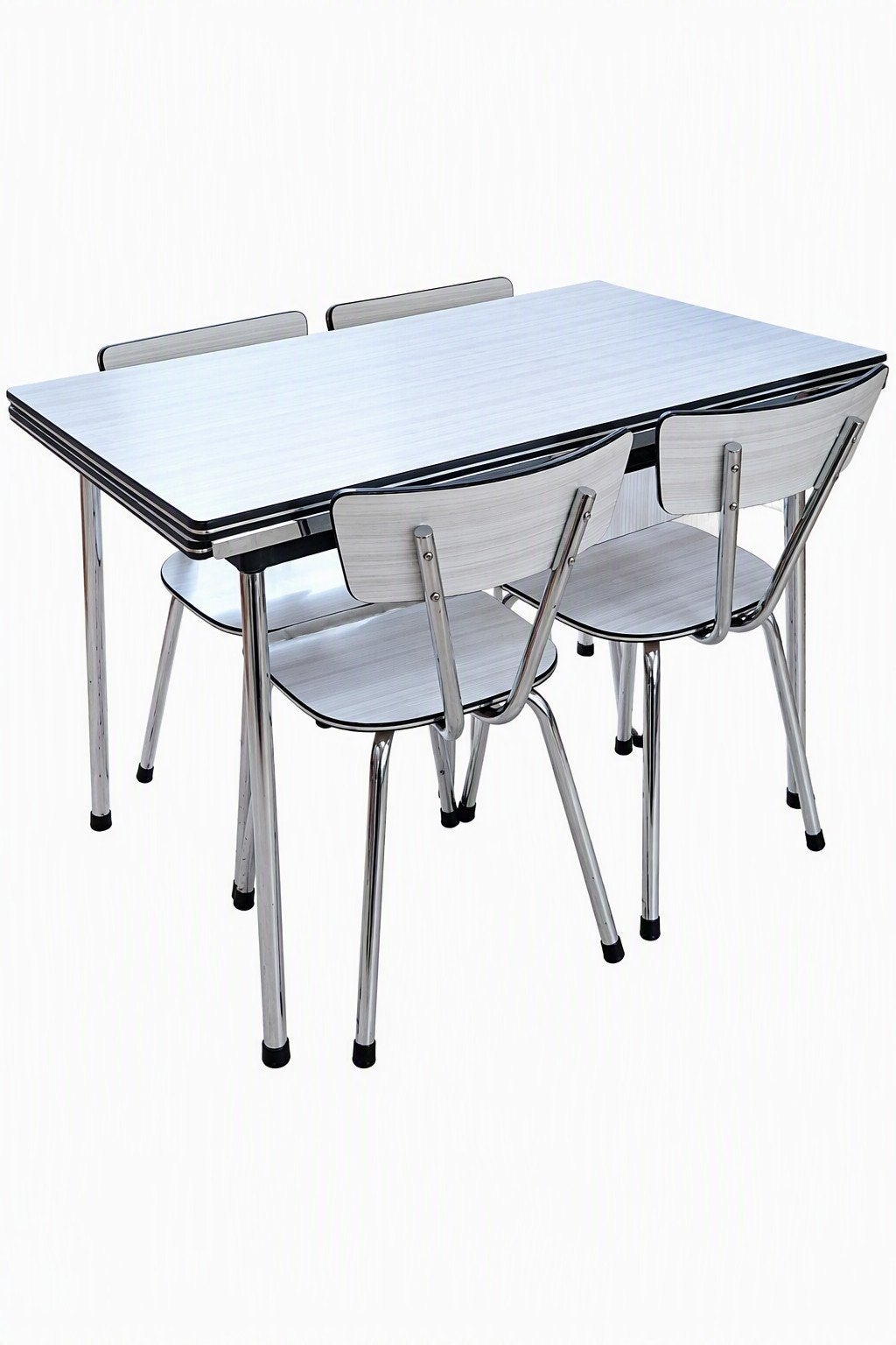 Vintage Formica Eetkamerset jaren '60 – Uitschuifbare Tafel, Huis en Inrichting, Ophalen, Gebruikt, Vintage, 50 tot 100 cm