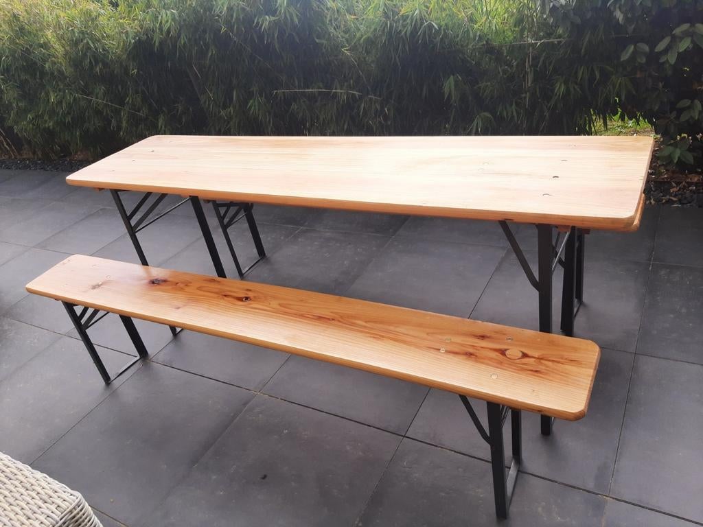 Table "brasserie" 200cm x 50cm, Tuin en Terras, Picknicktafels, Ophalen