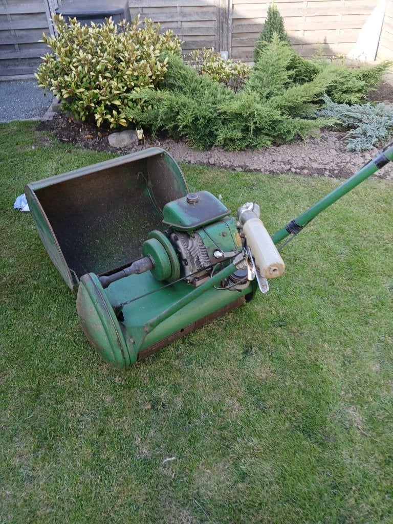 Grasmaaier benzine, Ransomes, Tondeuses à gazon à essence, Utilisé, Bac de ramassage