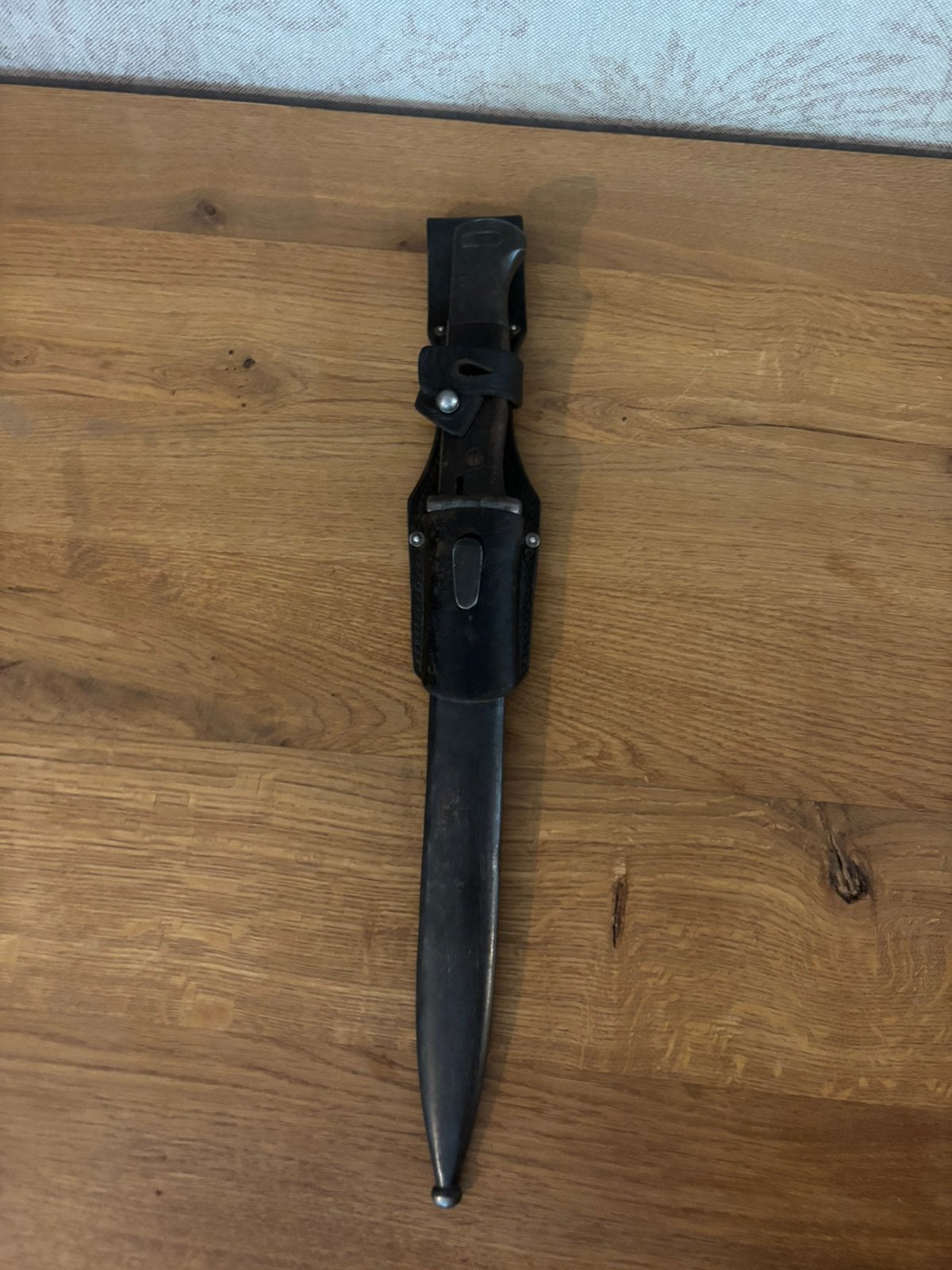 Baïonnette K98 avec grenouille et fourreau, Collections, Enlèvement ou Envoi, Armée de terre, Couteau ou Poignard