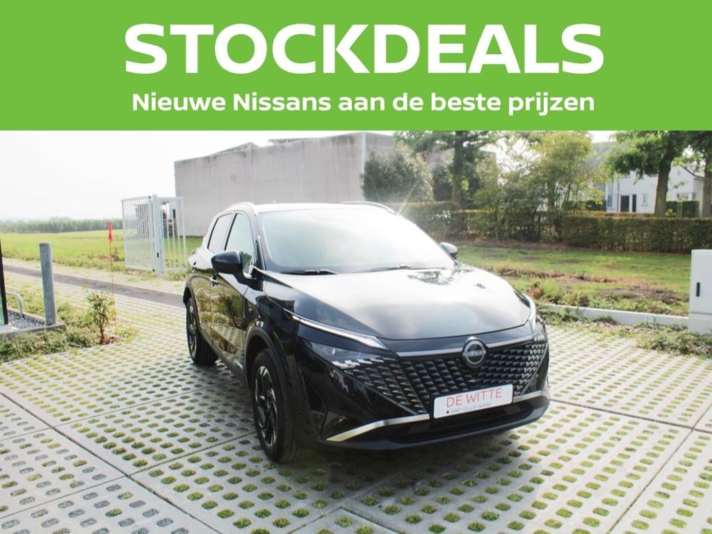 Nissan QASHQAI Mild-Hybrid 140pk M/T N-Connecta + Glass Roof, Auto's, Stof, Parkeersensor, Zwart, Bedrijf