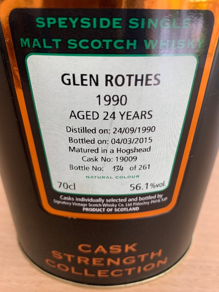 Whisky Glenrothes 24yr 1990-2015, Verzamelen, Ophalen, Nieuw, Vol