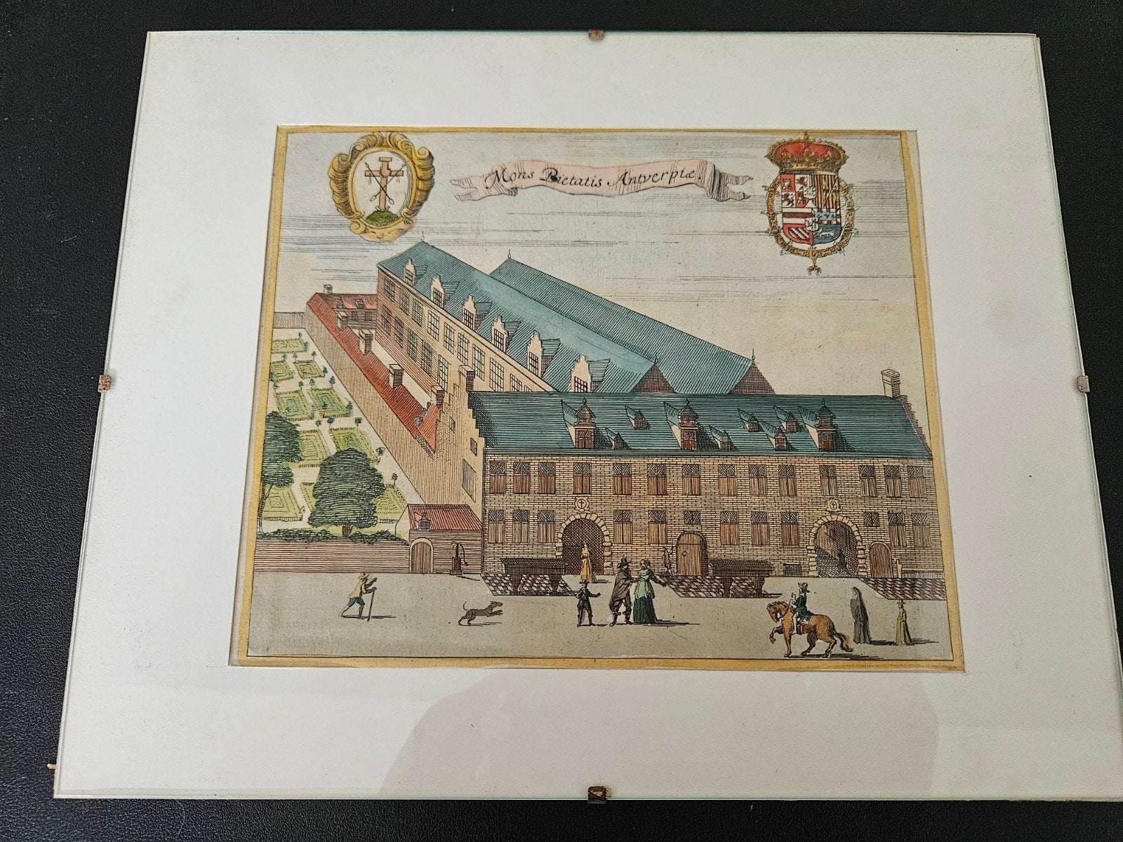 Gravure sur cuivre coloriée à la main - fin du XVIIe siècle, Enlèvement ou Envoi, Gravure