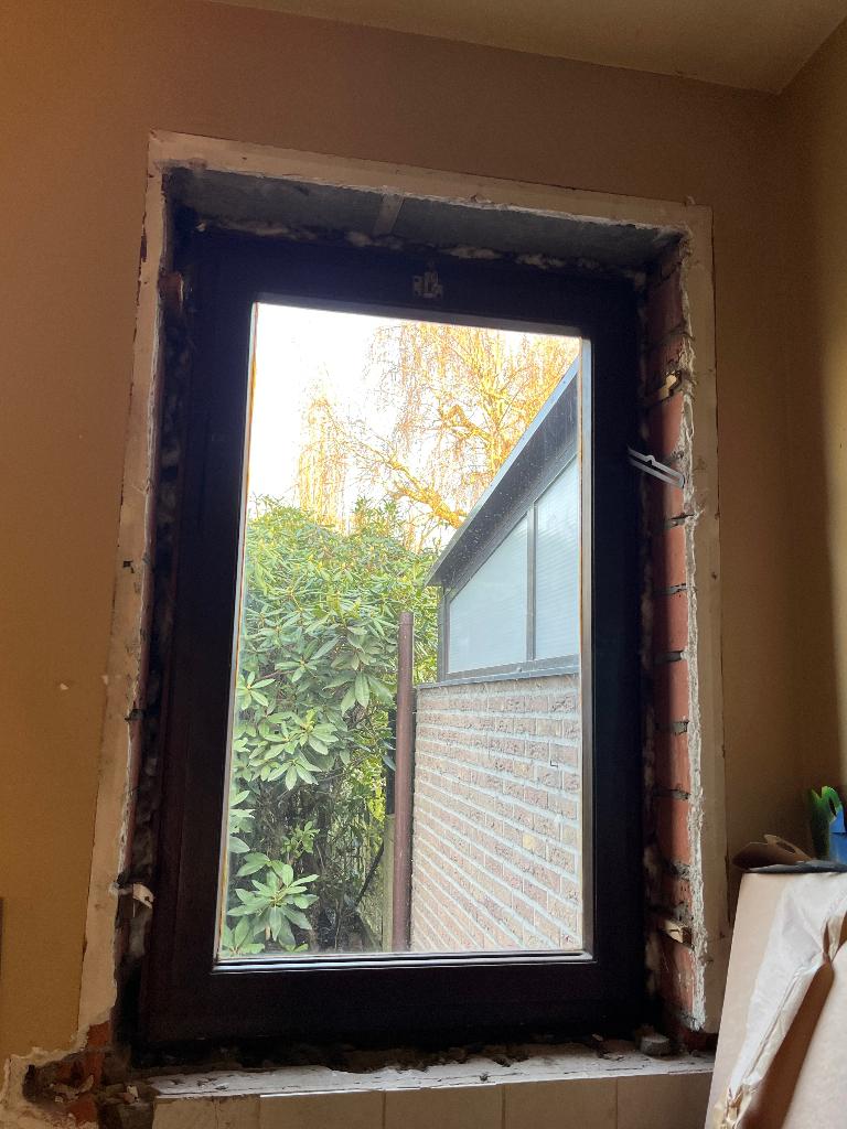 Houten ramen met dubbel glas - zelf af te breken, Ophalen, Gevelraam of Ruit, Dubbelglas