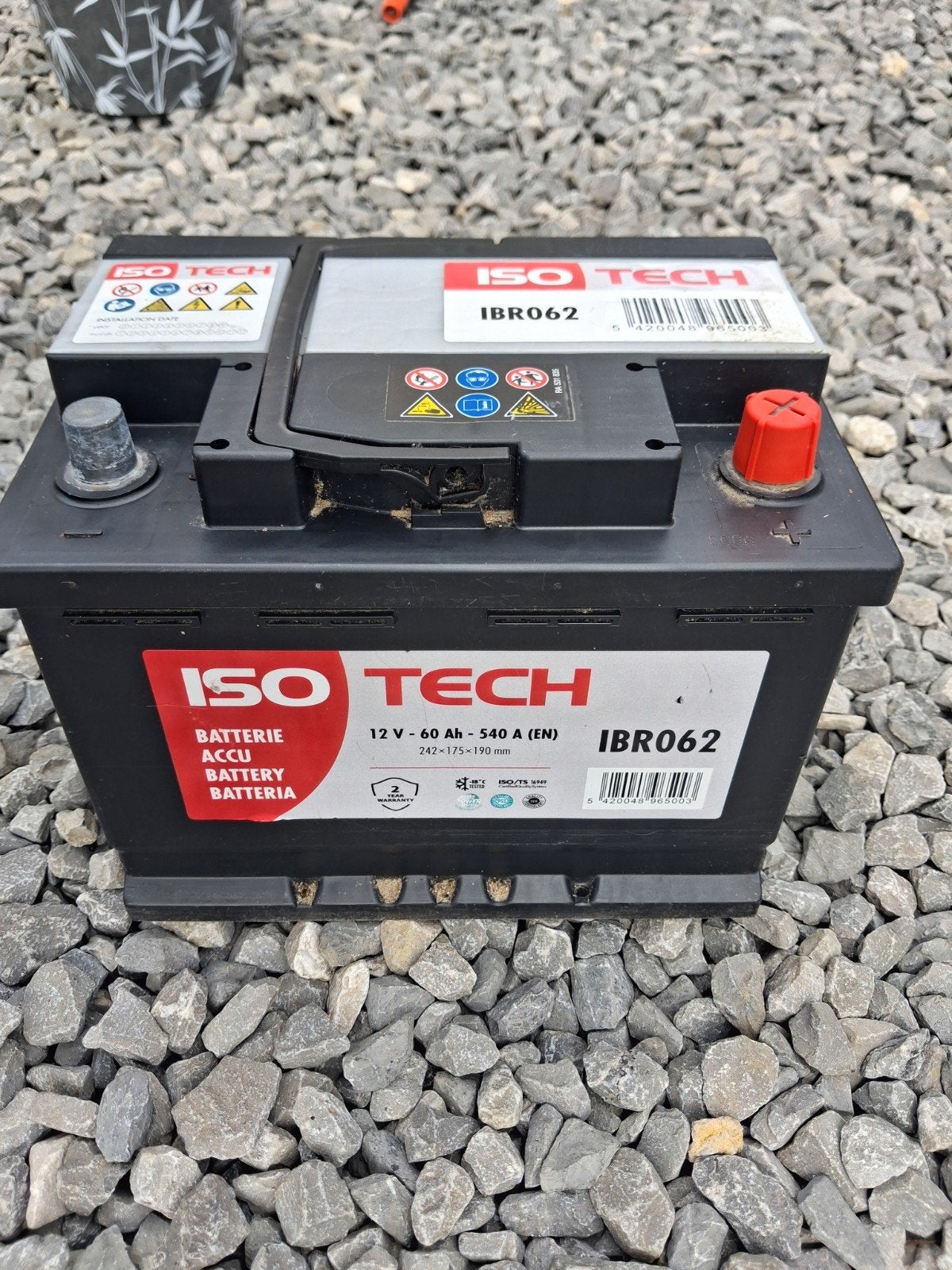 Batterie de voiture ISO TECH IBR062 12 V 60 Ah 540 A, Enlèvement, Utilisé