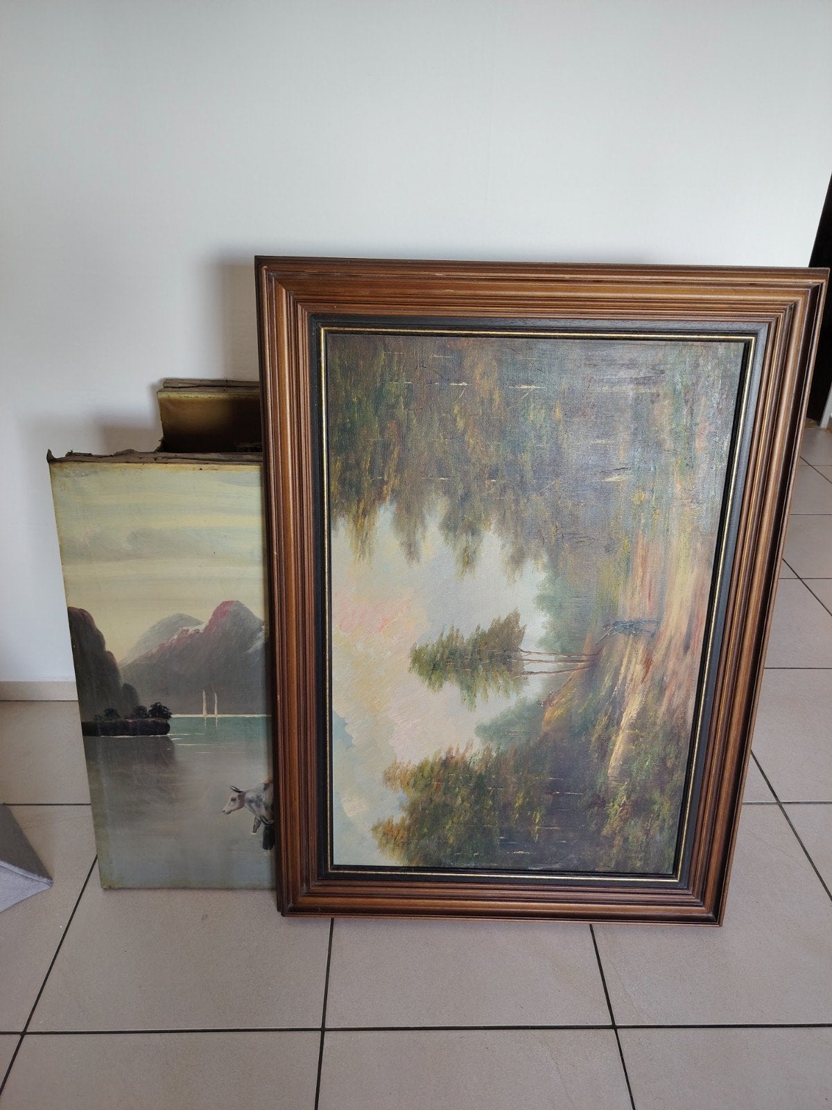 lot schilderijen inboedel, Antiek en Kunst, Ophalen, Dieren