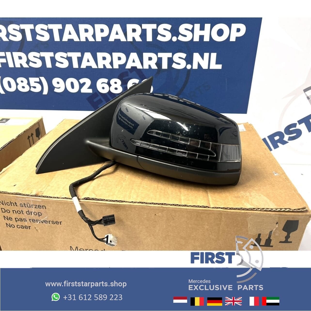 W176 A45 AMG SPIEGEL LINKS Mercedes A Klasse 45 BUITENSPIEGE, Auto-onderdelen, Gebruikt, -, Ophalen of Verzenden, -