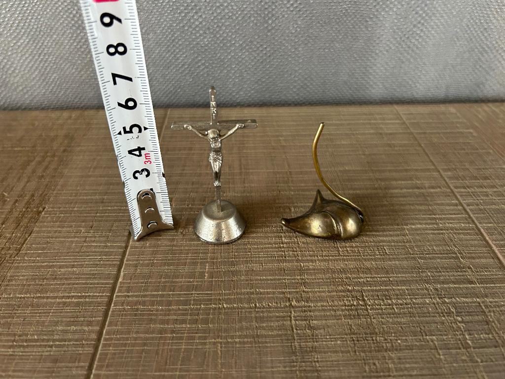 2 vintage ijzeren beeldjes, Ophalen of Verzenden, Zo goed als nieuw