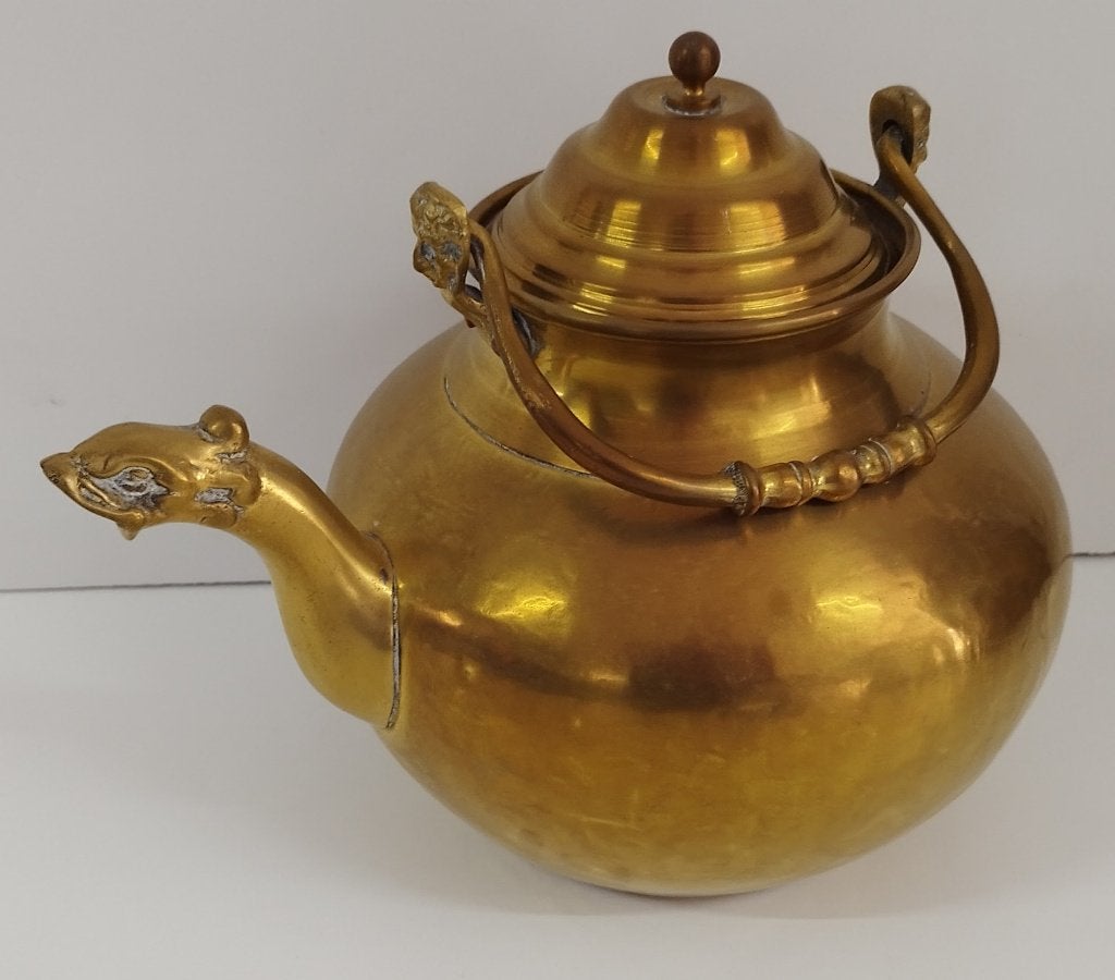 Koperen waterketel – decoratieve ketel met sierlijke tuit, Antiek en Kunst, Antiek | Brons en Koper, Ophalen of Verzenden, Koper