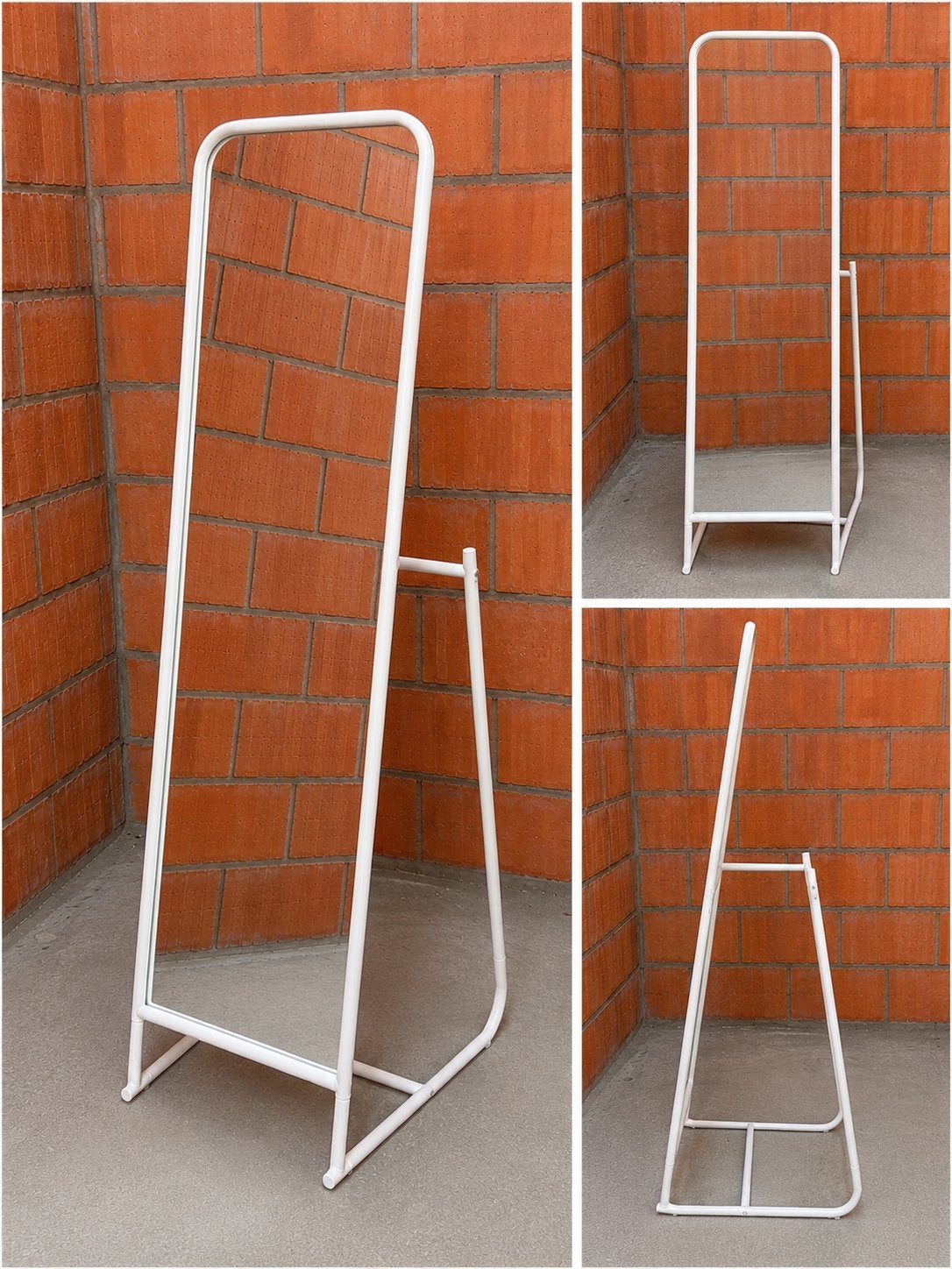 Miroir sur pied IKEA KNAPPER - blanc - très bon état, Enlèvement, Comme neuf