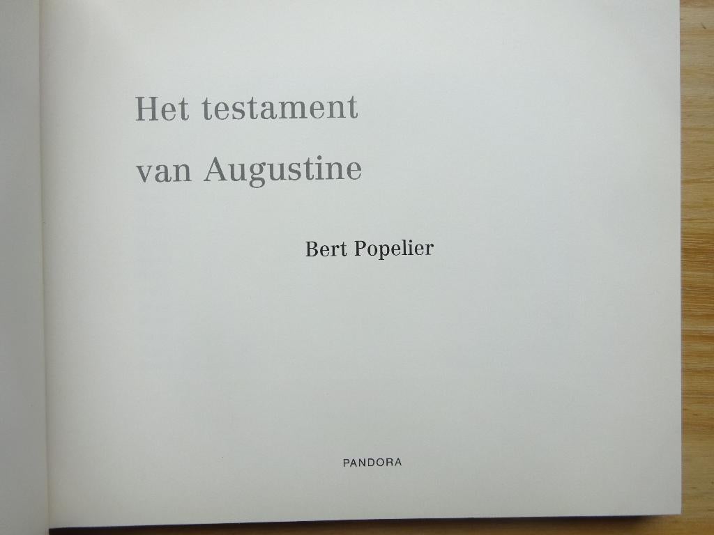 Het testament van Augustine, door Bert Popelier, 2002, Bert Populier, Ophalen of Verzenden, Zo goed als nieuw, Schilder- en Tekenkunst