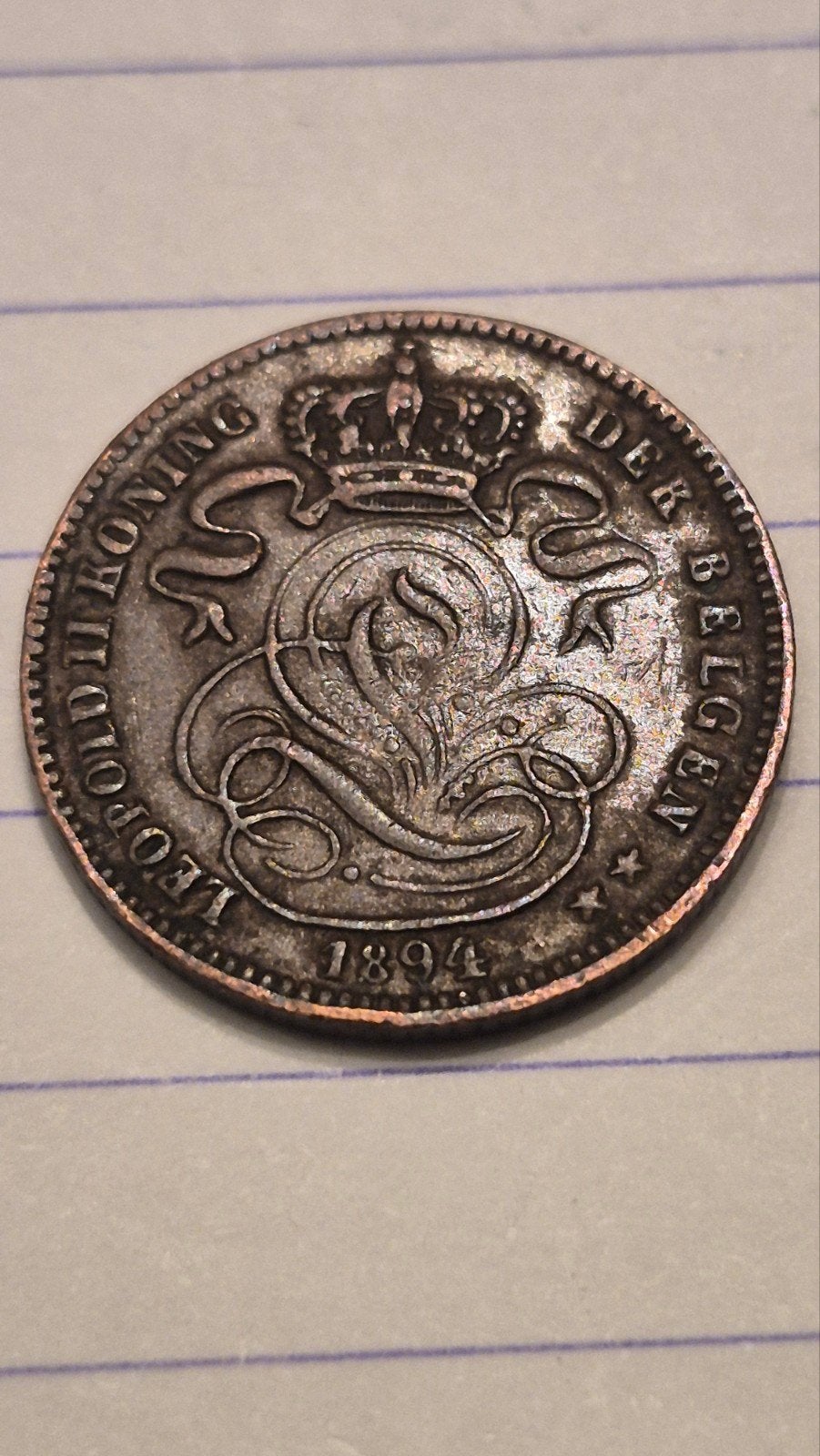 1 centiem koper leopold 2 van 1894 Frans, Timbres & Monnaies, Monnaies | Belgique, Enlèvement ou Envoi, Autre, Monnaie en vrac