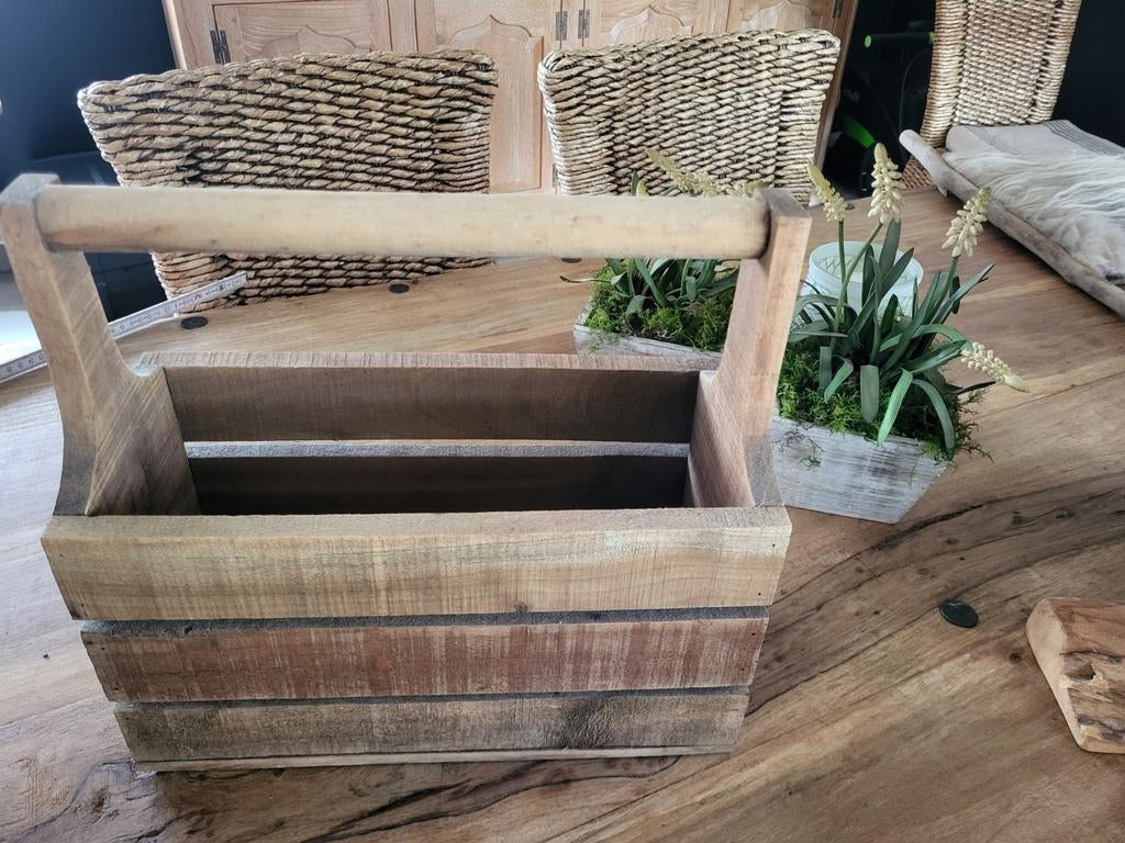 Mooie stoere houten krantenbak, Huis en Inrichting, Ophalen of Verzenden