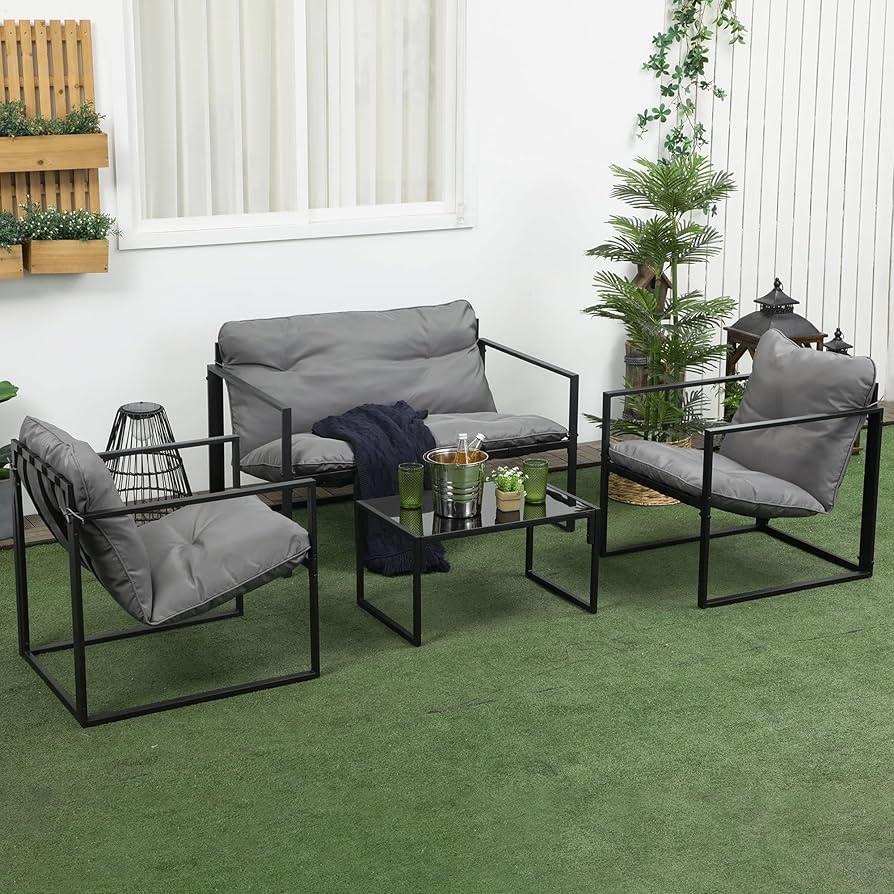 Outsunny tuinset, Ophalen, 4 zitplaatsen, Gebruikt, Bank