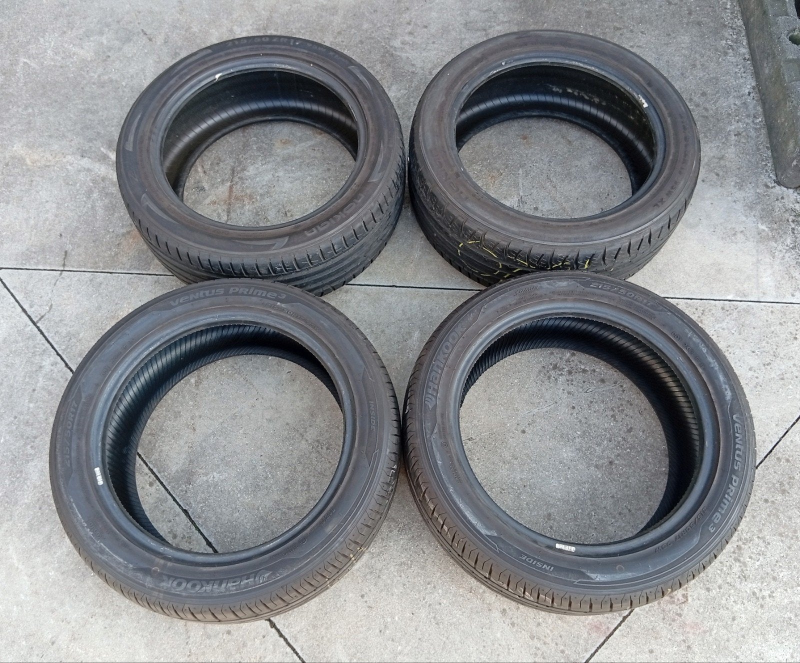 Pneus d'été 4x 215 50 R17 95W profil 6 mm, Enlèvement, Comme neuf