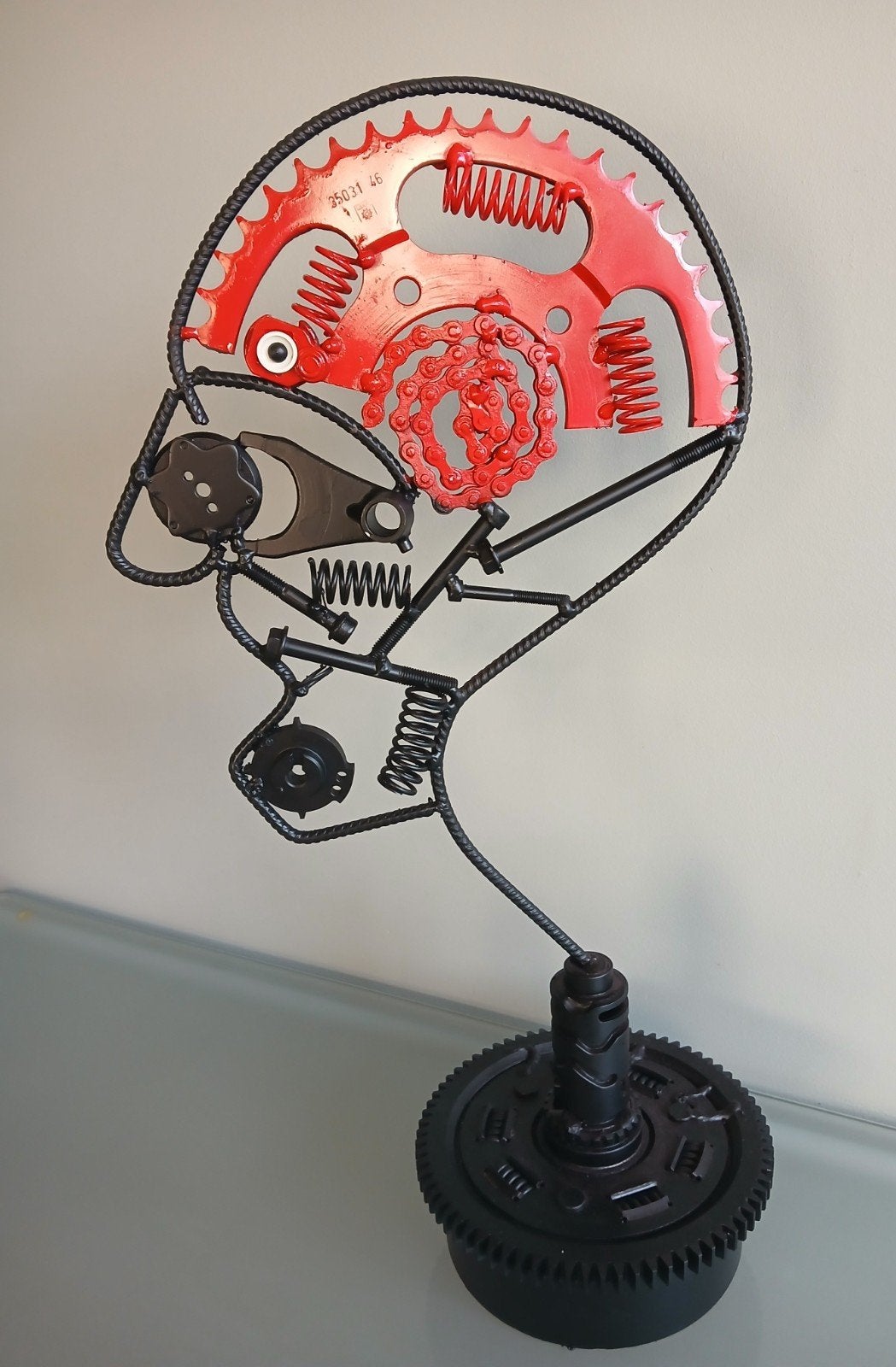 Beeld Metal Art "Brains". Hoogte 57cm., Ophalen, Beeld