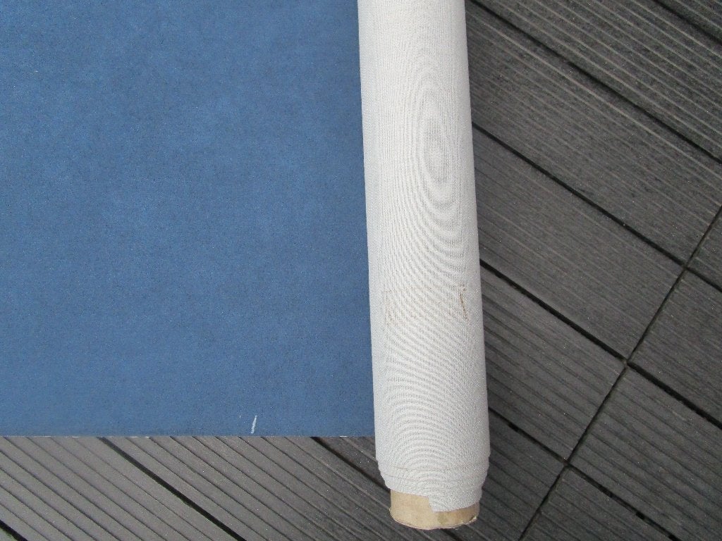 Rol echte kwaliteits Alcantara (met stempel ), Hobby en Vrije tijd, Ophalen, Blauw