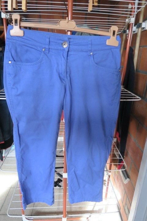 Broek 7/8 blauw hoge taille Terre bleue mt 36 (tailleert 38), Kleding | Dames, Maat 38/40 (M), Ophalen of Verzenden, Zo goed als nieuw